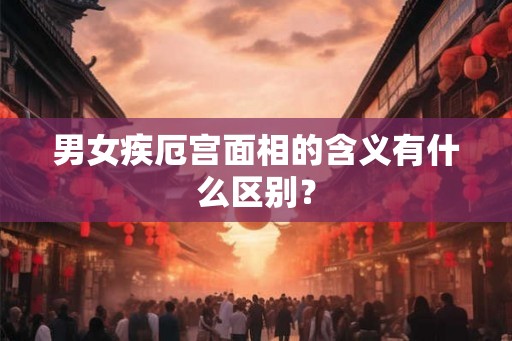 男女疾厄宫面相的含义有什么区别？