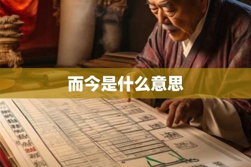而今是什么意思