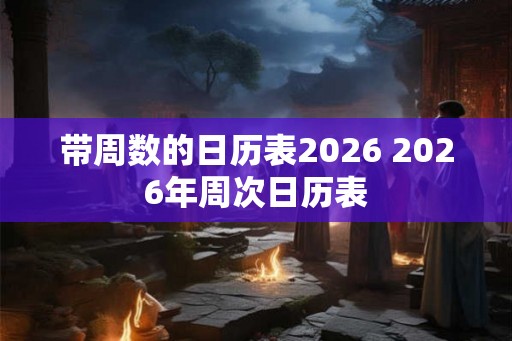 带周数的日历表2026 2026年周次日历表