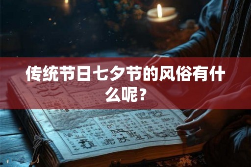 传统节日七夕节的风俗有什么呢？