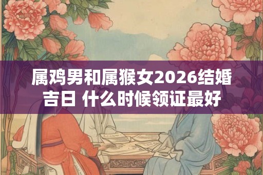 属鸡男和属猴女2026结婚吉日 什么时候领证最好