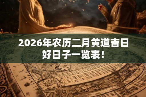 2026年农历二月黄道吉日好日子一览表！