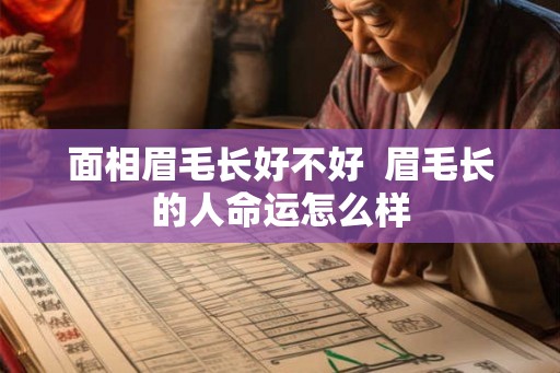 面相眉毛长好不好  眉毛长的人命运怎么样