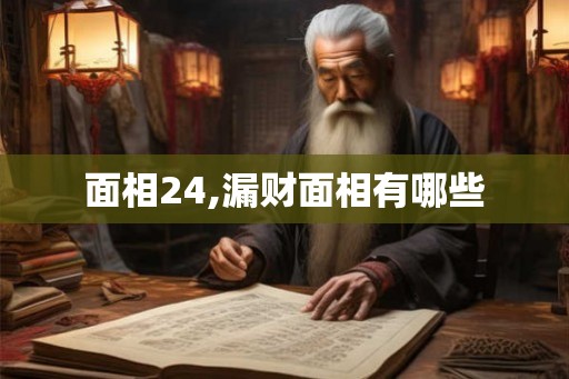 面相24,漏财面相有哪些 面相24,漏财面相有哪些