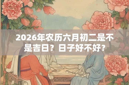 2026年农历六月初二是不是吉日？日子好不好？