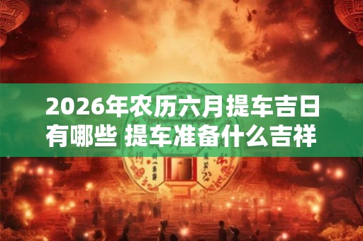 2026年农历六月提车吉日有哪些 提车准备什么吉祥东西