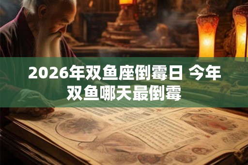 2026年双鱼座倒霉日 今年双鱼哪天最倒霉 2026年双鱼座倒霉日 今年双鱼哪天最倒霉