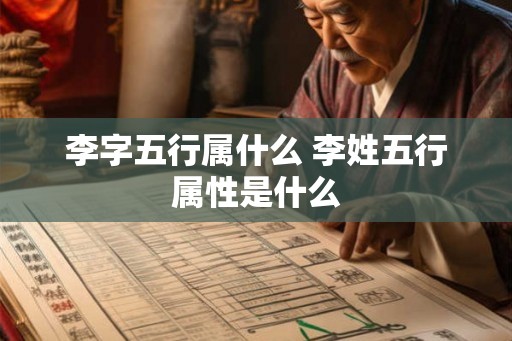 李字五行属什么 李姓五行属性是什么