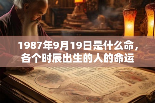 1987年9月19日是什么命，各个时辰出生的人的命运