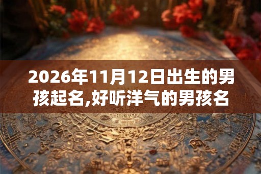 2026年11月12日出生的男孩起名,好听洋气的男孩名字