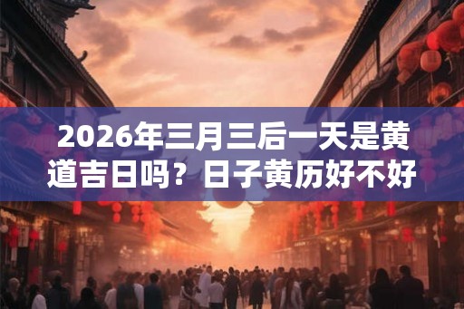2026年三月三后一天是黄道吉日吗？日子黄历好不好？