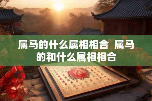属马的什么属相相合  属马的和什么属相相合
