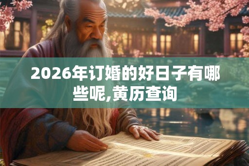 2026年订婚的好日子有哪些呢,黄历查询