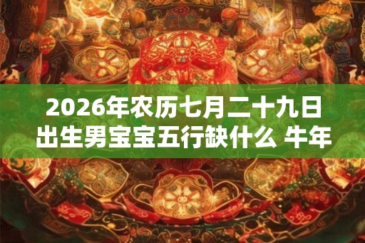 2026年农历七月二十九日出生男宝宝五行缺什么 牛年男孩名字推荐