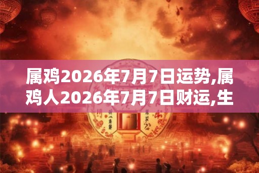 属鸡2026年7月7日运势,属鸡人2026年7月7日财运,生肖鸡2026年7月7日运势