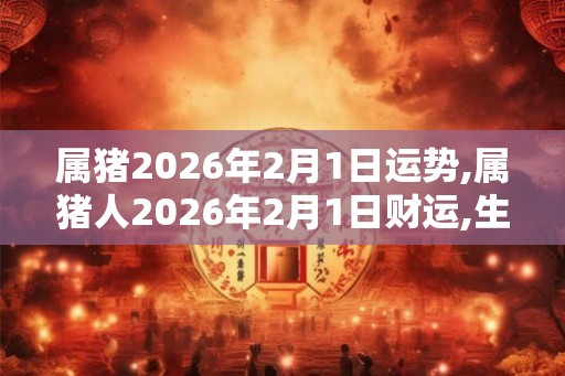 属猪2026年2月1日运势,属猪人2026年2月1日财运,生肖猪2026年2月1日运势