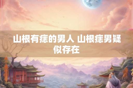 山根有痣的男人 山根痣男疑似存在