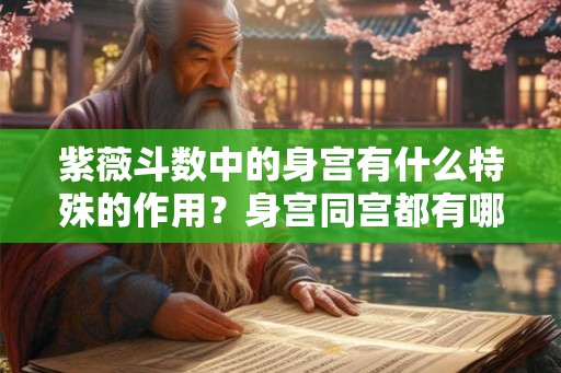 紫薇斗数中的身宫有什么特殊的作用？身宫同宫都有哪些讲究？