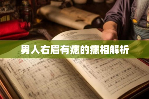 男人右眉有痣的痣相解析