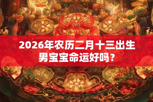 2026年农历二月十三出生男宝宝命运好吗？