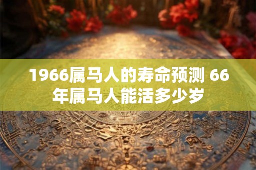 1966属马人的寿命预测 66年属马人能活多少岁