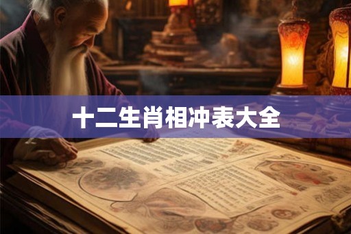 十二生肖相冲表大全