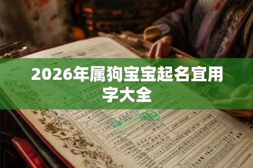 2026年属狗宝宝起名宜用字大全