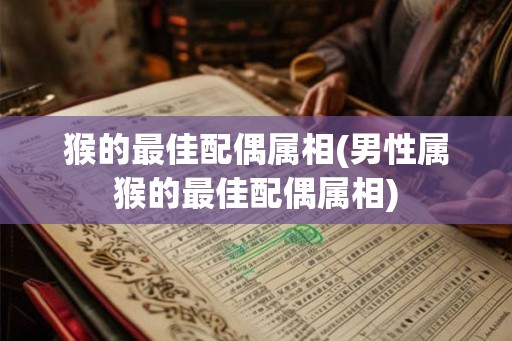 猴的最佳配偶属相(男性属猴的最佳配偶属相)