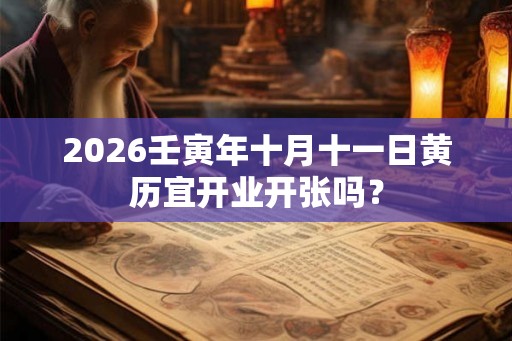 2026壬寅年十月十一日黄历宜开业开张吗？