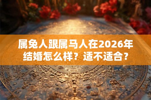 属兔人跟属马人在2026年结婚怎么样？适不适合？