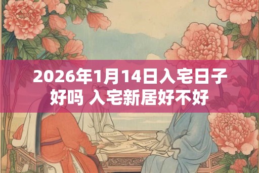 2026年1月14日入宅日子好吗 入宅新居好不好