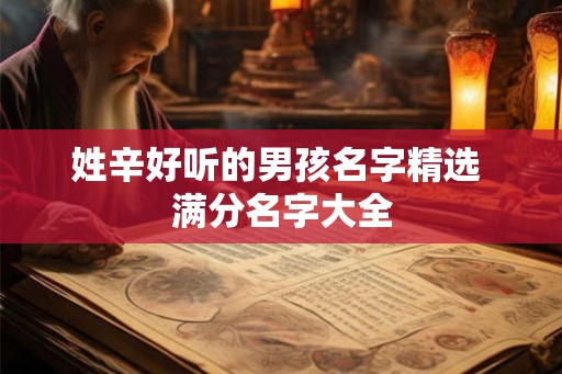 姓辛好听的男孩名字精选 满分名字大全 姓辛好听的男孩名字精选 满分名字大全