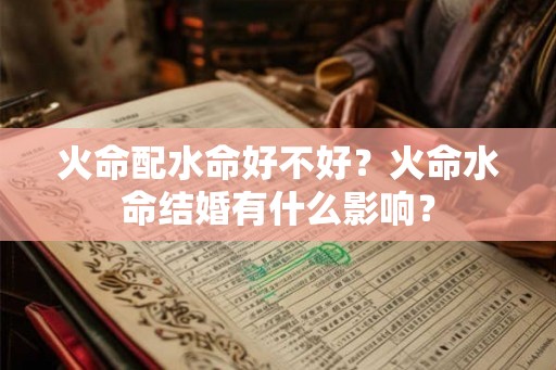 火命配水命好不好？火命水命结婚有什么影响？