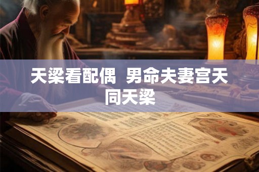天梁看配偶  男命夫妻宫天同天梁