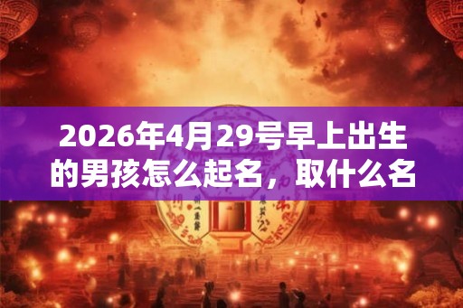 2026年4月29号早上出生的男孩怎么起名，取什么名字吉祥？