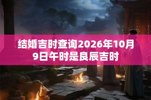 结婚吉时查询2026年10月9日午时是良辰吉时