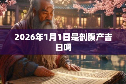 2026年1月1日是剖腹产吉日吗