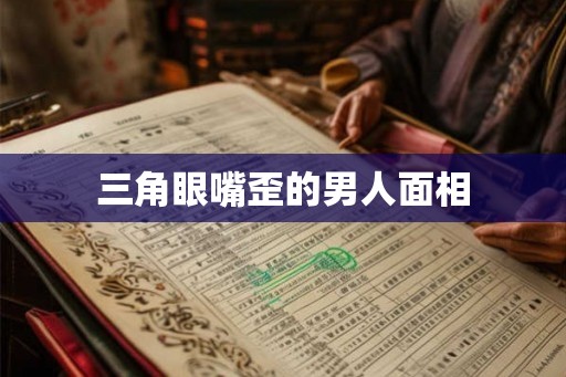 三角眼嘴歪的男人面相 三角眼嘴歪的男人面相