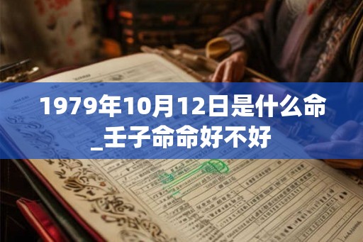 1979年10月12日是什么命_壬子命命好不好