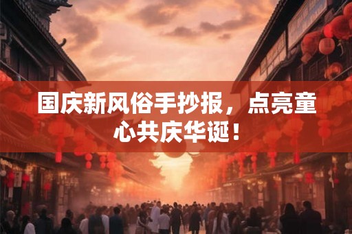 国庆新风俗手抄报，点亮童心共庆华诞！