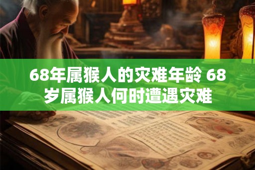 68年属猴人的灾难年龄 68岁属猴人何时遭遇灾难 68年属猴人的灾难年龄 68岁属猴人何时遭遇灾难