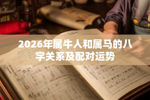 2026年属牛人和属马的八字关系及配对运势 2026年属牛人和属马的八字关系及配对运势