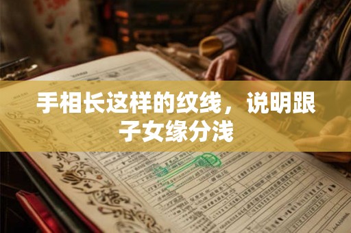 手相长这样的纹线，说明跟子女缘分浅