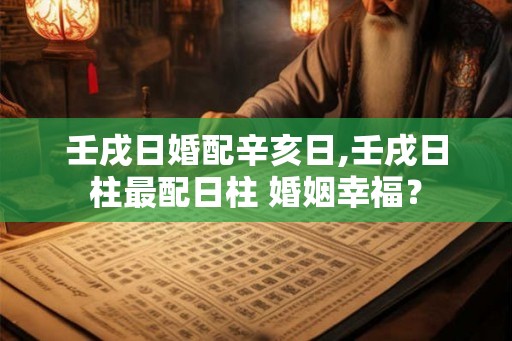 壬戌日婚配辛亥日,壬戌日柱最配日柱 婚姻幸福？