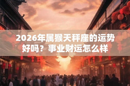 2026年属猴天秤座的运势好吗？事业财运怎么样