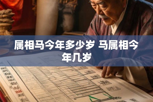 属相马今年多少岁 马属相今年几岁