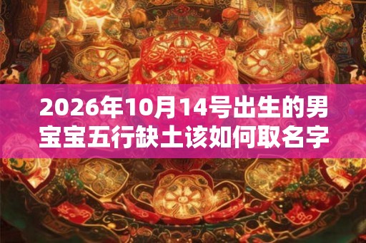 2026年10月14号出生的男宝宝五行缺土该如何取名字 2026年10月14号出生的男宝宝五行缺土该如何取名字