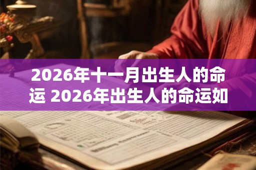 2026年十一月出生人的命运 2026年出生人的命运如何