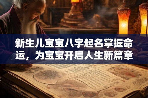 新生儿宝宝八字起名掌握命运，为宝宝开启人生新篇章