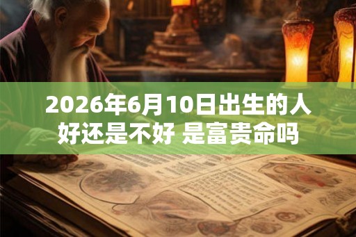 2026年6月10日出生的人好还是不好 是富贵命吗
